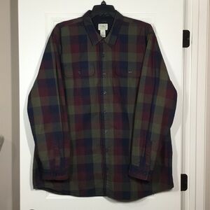 L. L. Bean Men’s Tall Flannel-Lined Plaid Hurricane Shirt, 2XL Tall